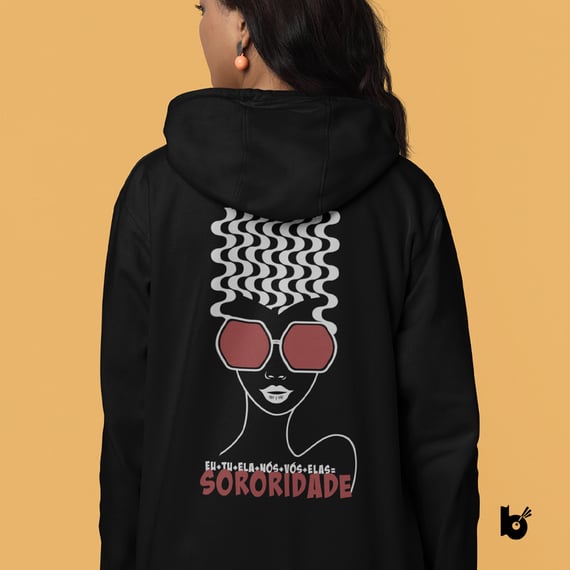 Moletom Canguru Sororidade Preto