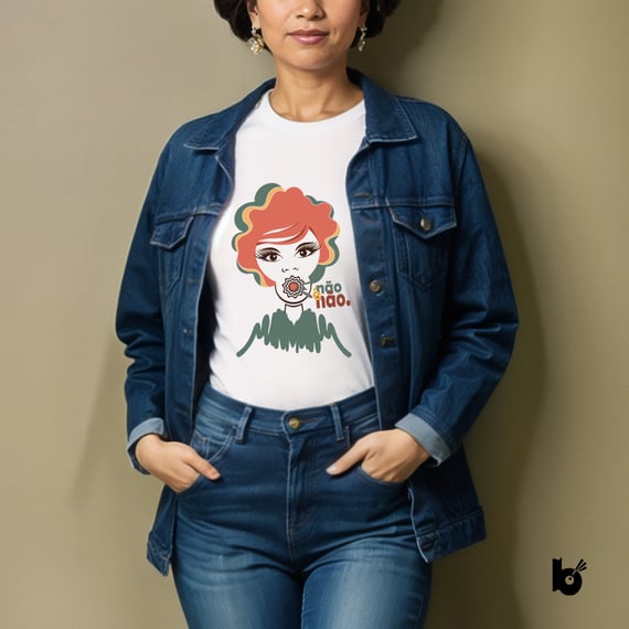 Camiseta Não é Não Branca Cor