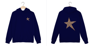 Nome do produto Leopard Star Hoodie