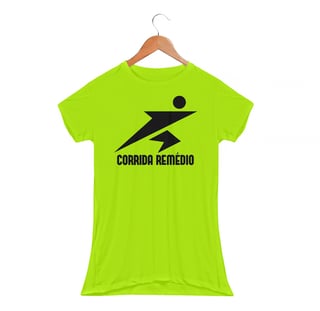 Nome do produto Camiseta Dryfit - Corrida Remédio Oficial Verde - Feminino