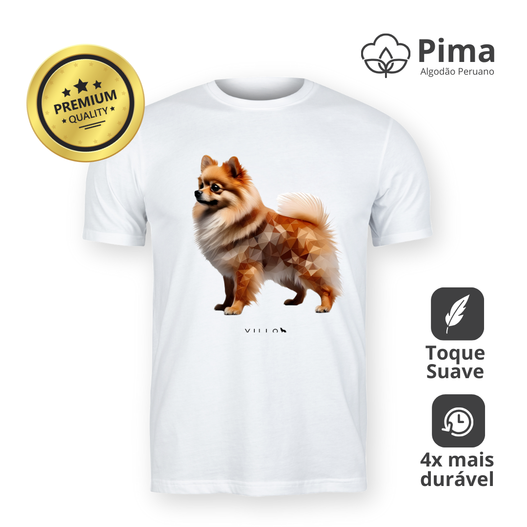 Nome do produto: Camiseta Pima Premium Cão da Pomerânia