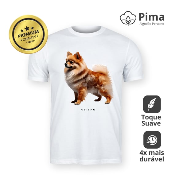Camiseta Pima Premium Cão da Pomerânia