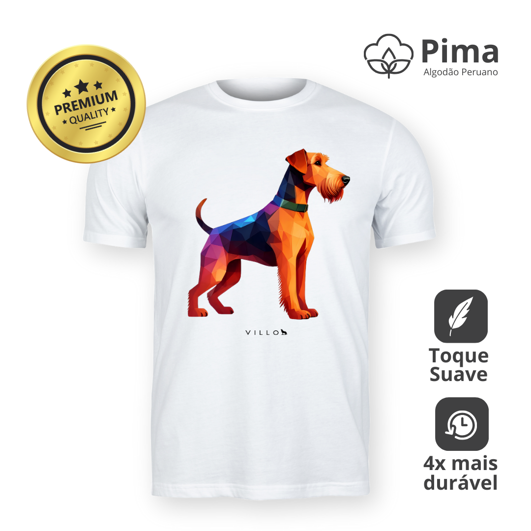 Nome do produto: Camiseta Pima Premium Airedale Terrier
