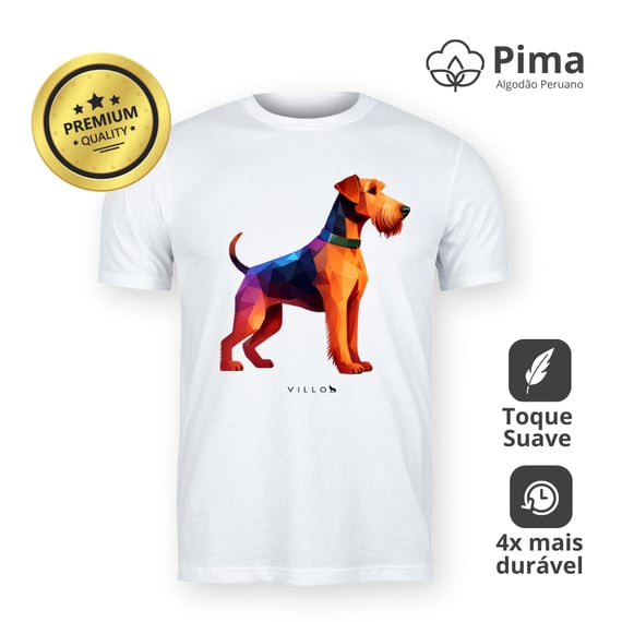 Camiseta Pima Premium Airedale Terrier