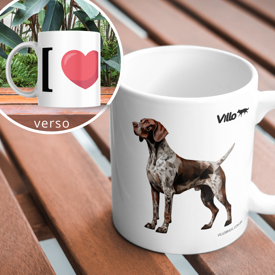 Nome do produto: Caneca Braco Alemão de pelo curto