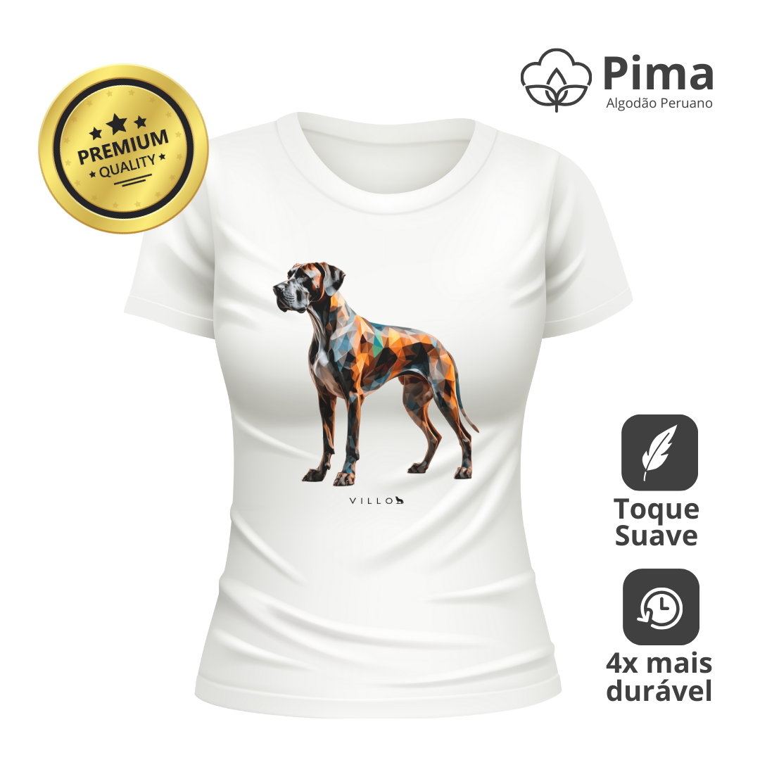 Nome do produto: Camiseta Baby Long Pima Premium Dogue Alemão