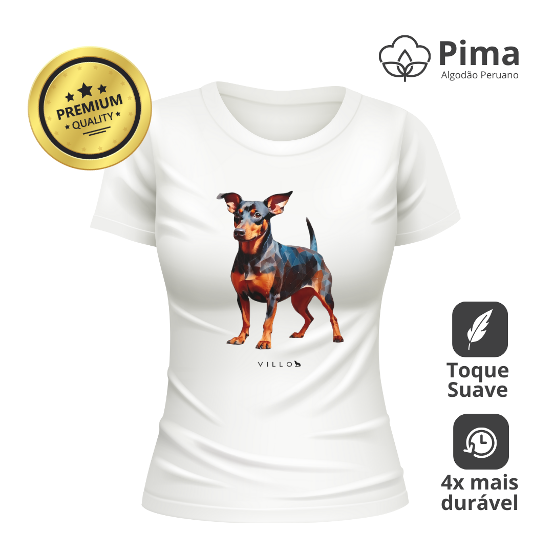 Nome do produto: Camiseta Baby Long Pima Premium Pinscher