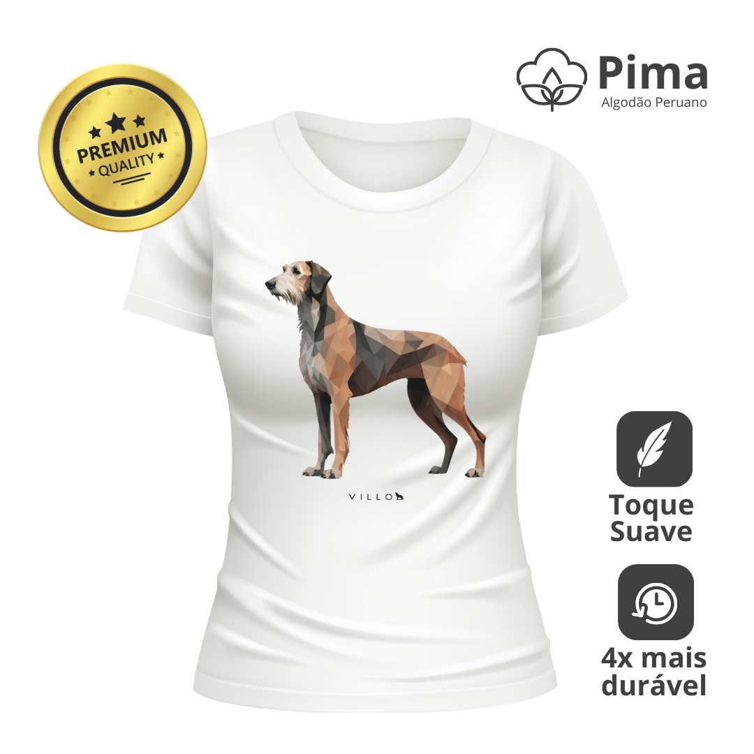Nome do produto: Camiseta Baby Long Pima Premium Lébrel Irlandês