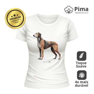 Camiseta Baby Long Pima Premium Lébrel Irlandês
