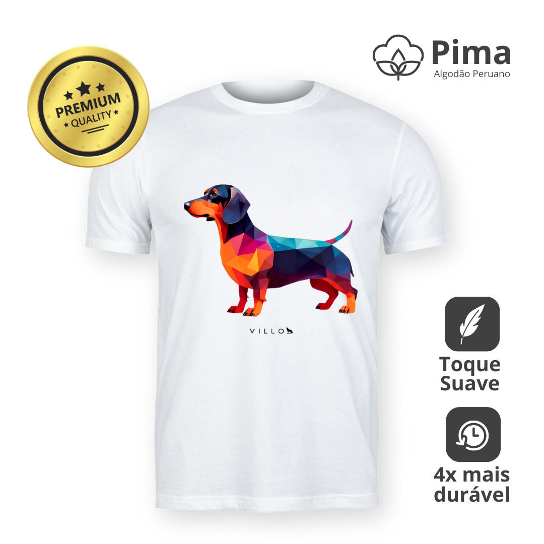 Nome do produto: Camiseta Pima Premium Dachshund 