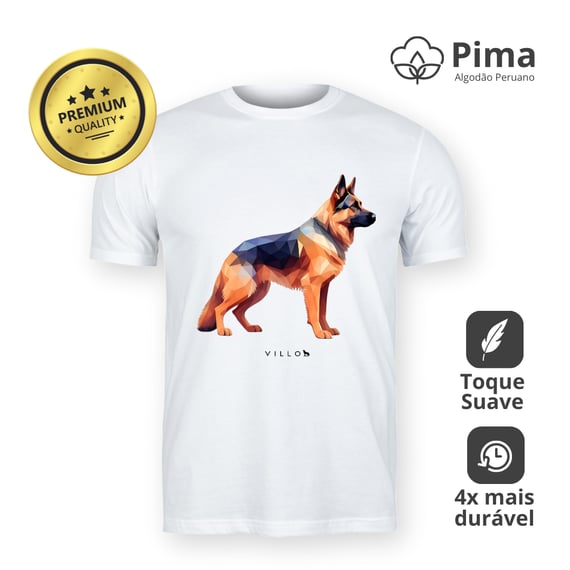 Camiseta Pima Premium Pastor Alemão