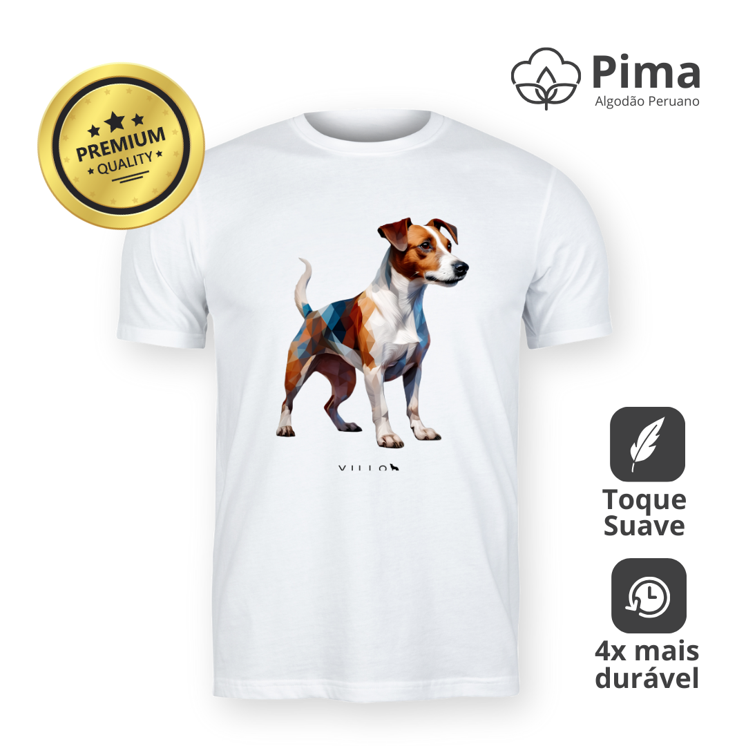 Nome do produto: Camiseta Pima Premium Jack Russell Terriers