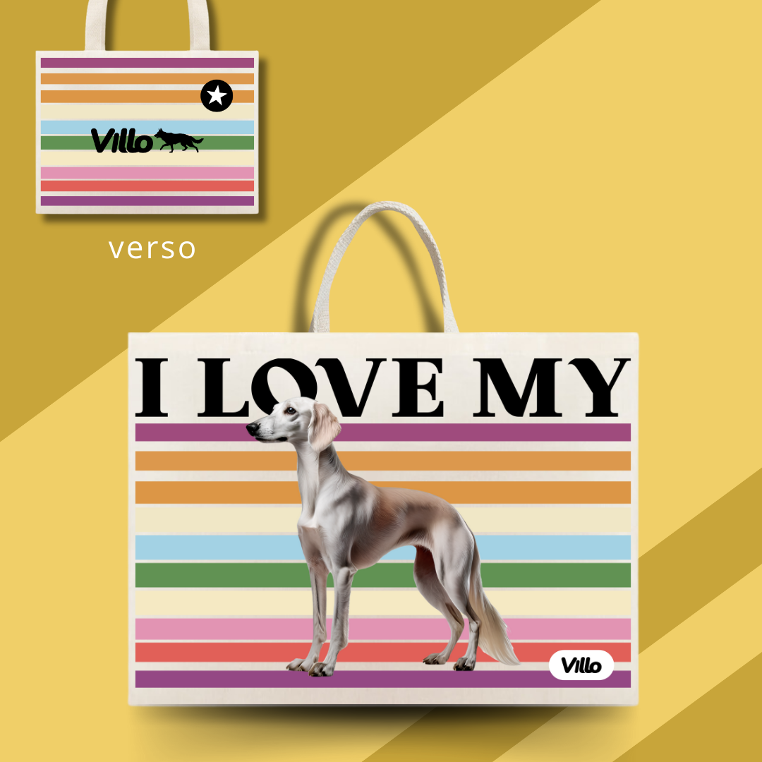 Nome do produto: Ecobag Saluki pelo curto