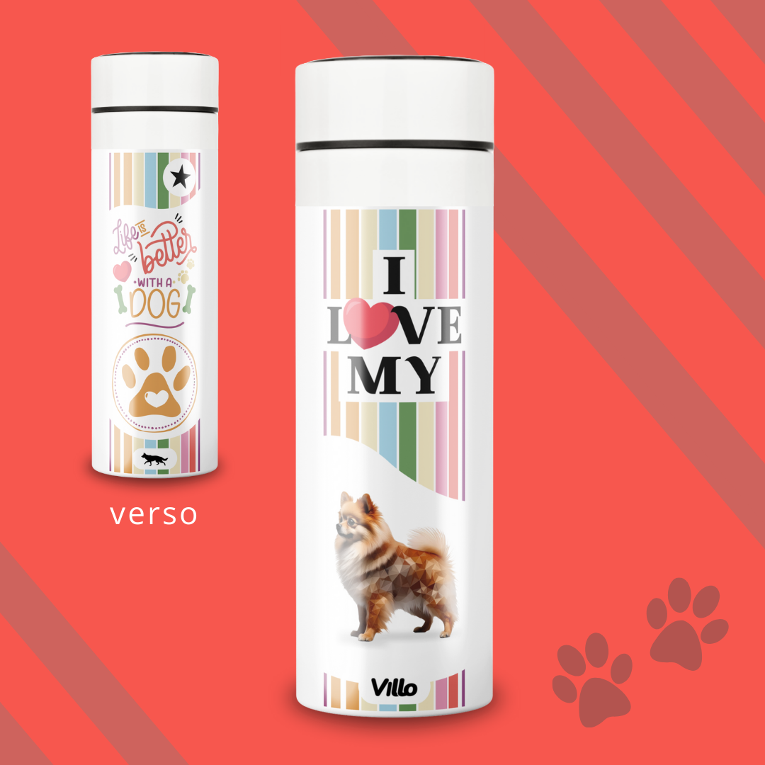 Nome do produto: Garrafa Térmica Cão da Pomerânia