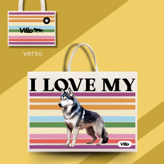 Eco Bag Husky Siberiano