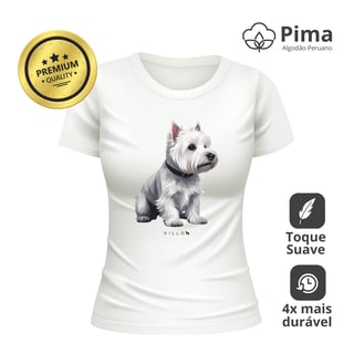 Nome do produto Camiseta Baby Long Pima Premium West Highland White Terrier