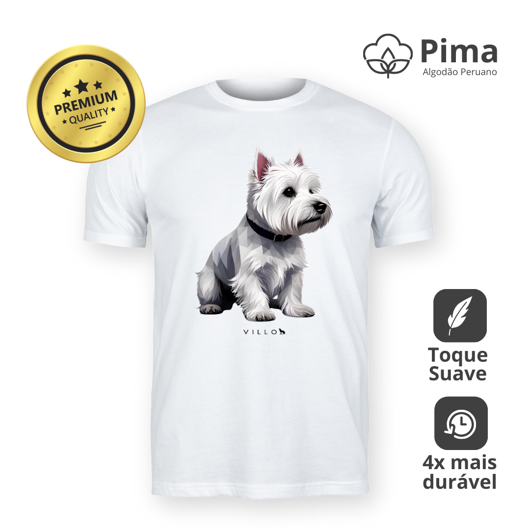 Nome do produto: Camiseta Pima Premium West Highland White Terrier