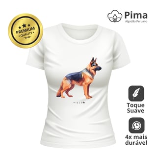 Nome do produto Camiseta Baby Long Pima Premium Pastor Alemão