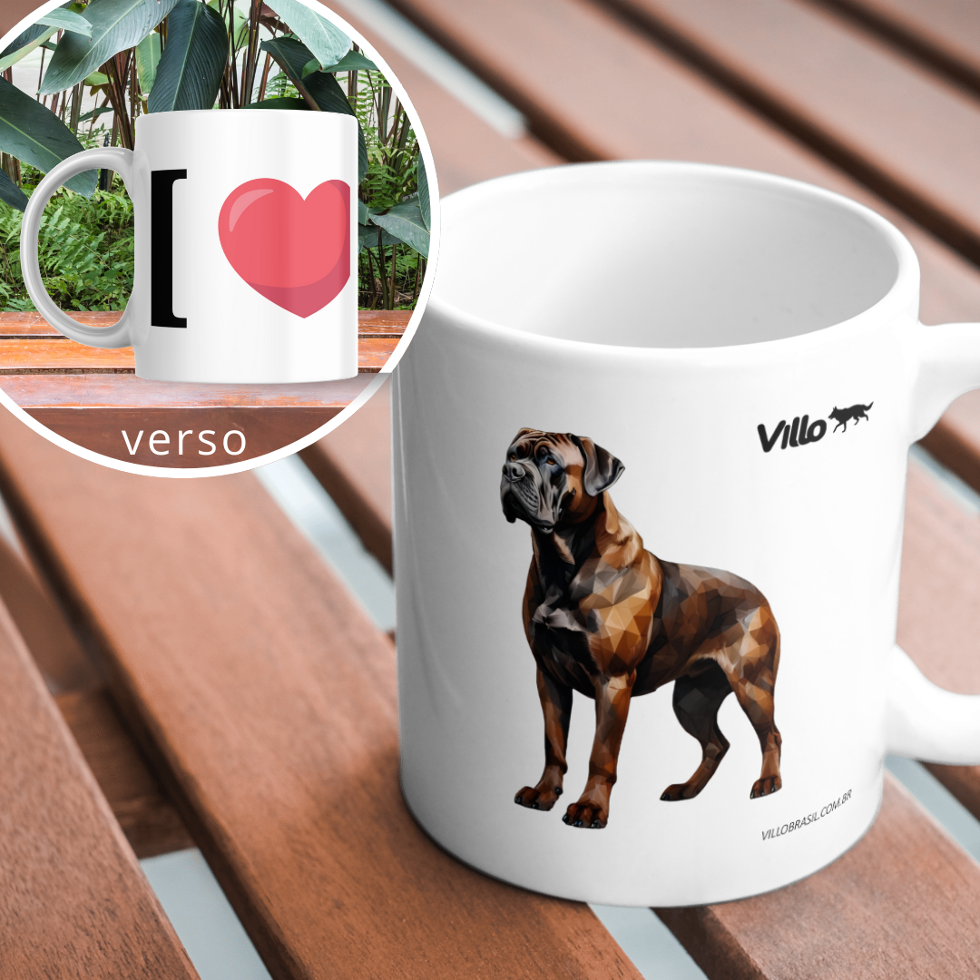 Nome do produto: Caneca Mastim Fila Brasileiro
