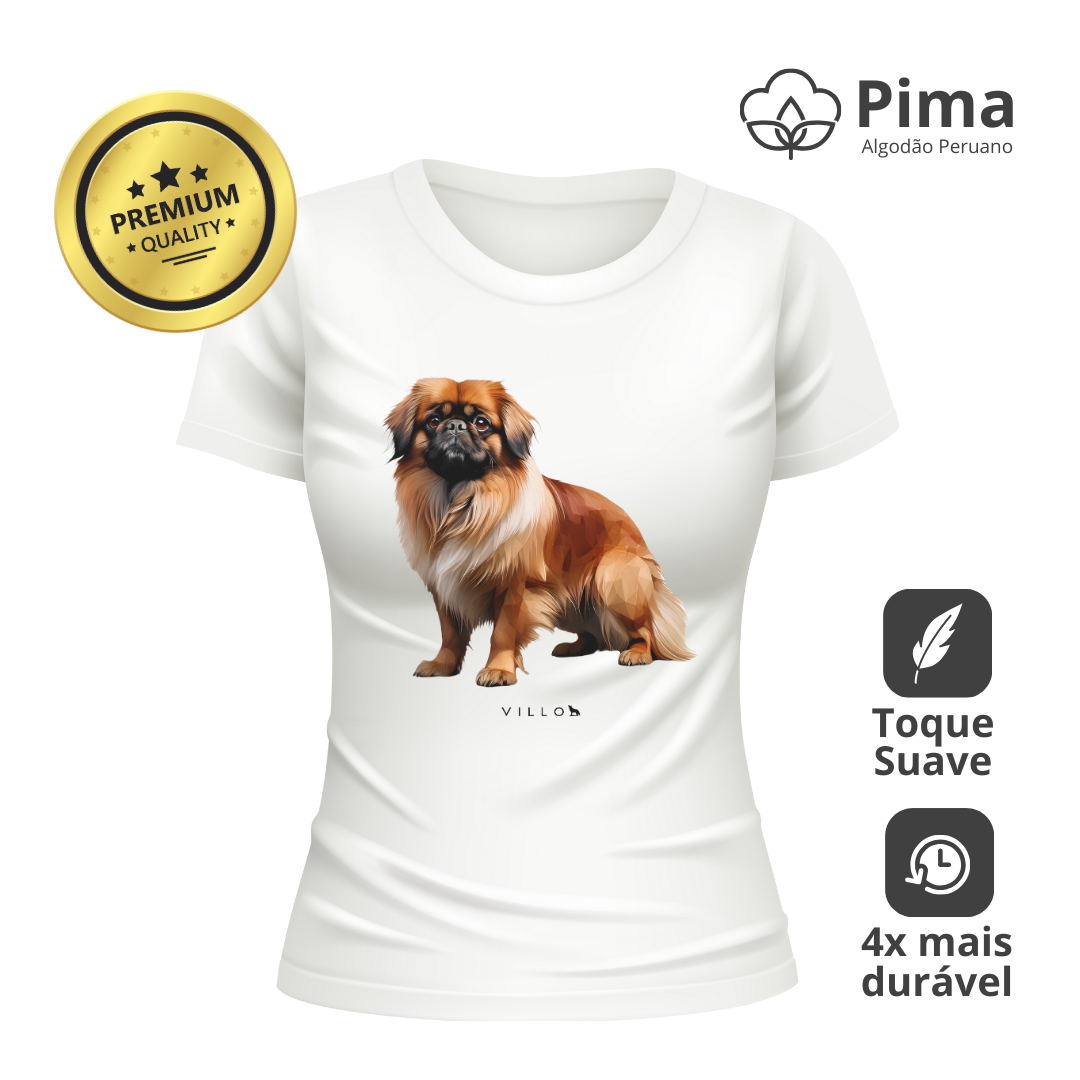 Nome do produto: Camiseta Baby Long Pima Premium Pequinês