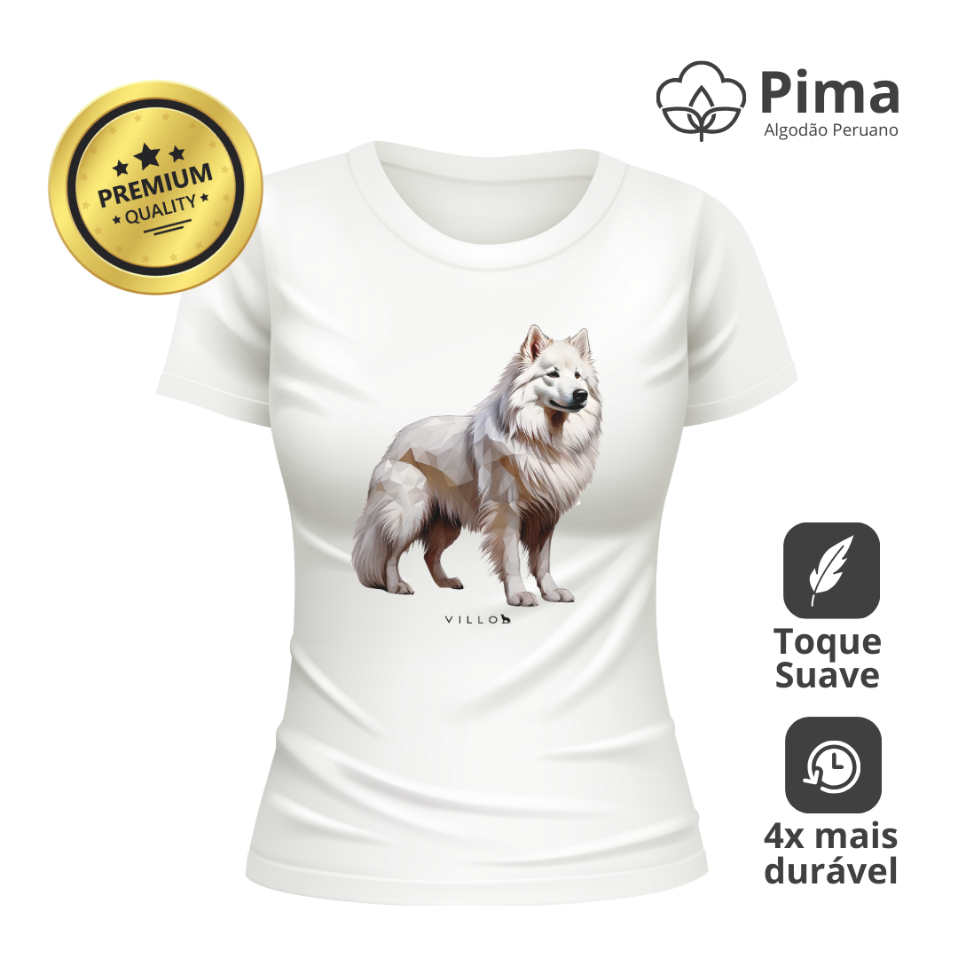Nome do produto: Camiseta Baby Long Pima Premium Samoieda
