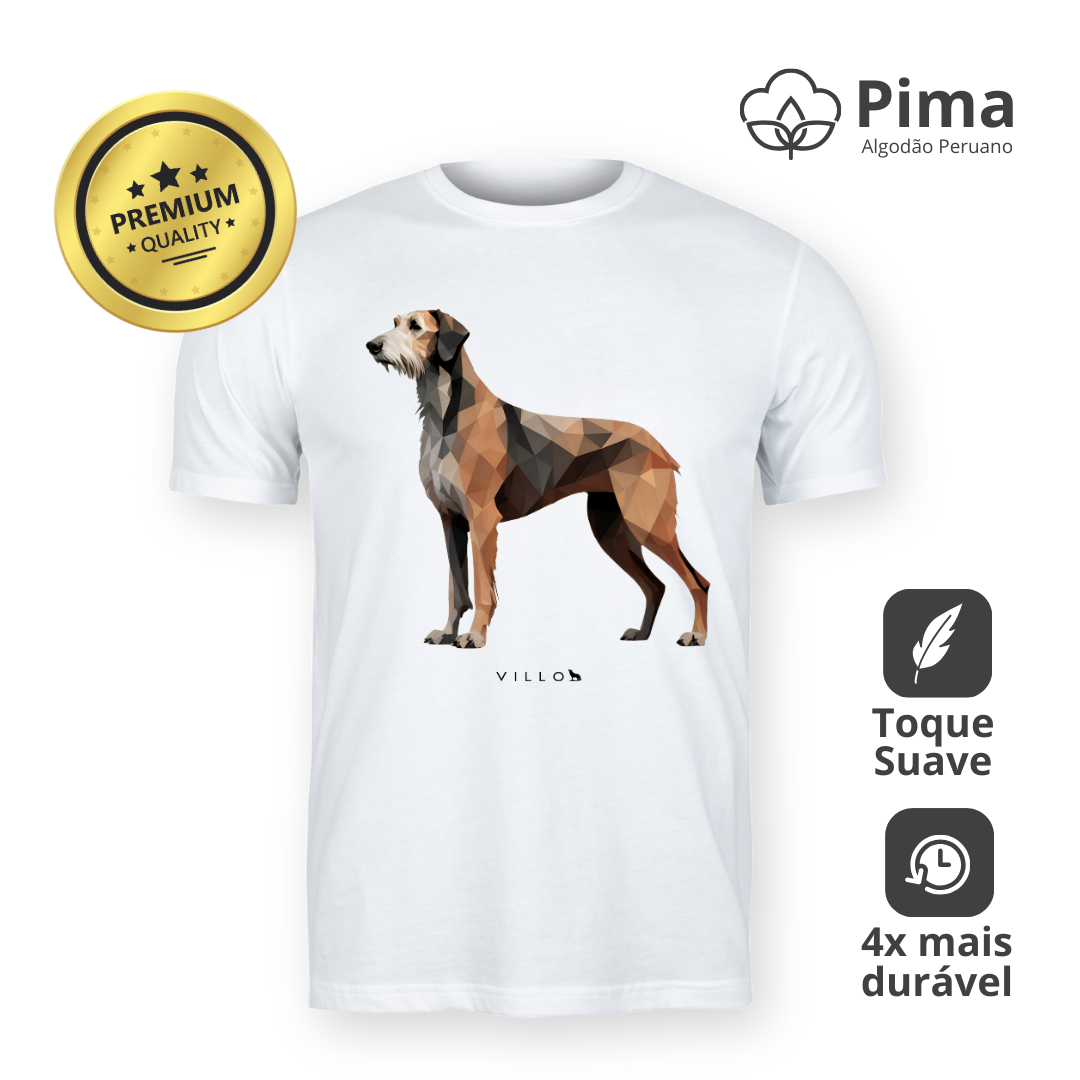 Nome do produto: Camiseta Pima Premium Lébrel Irlandês