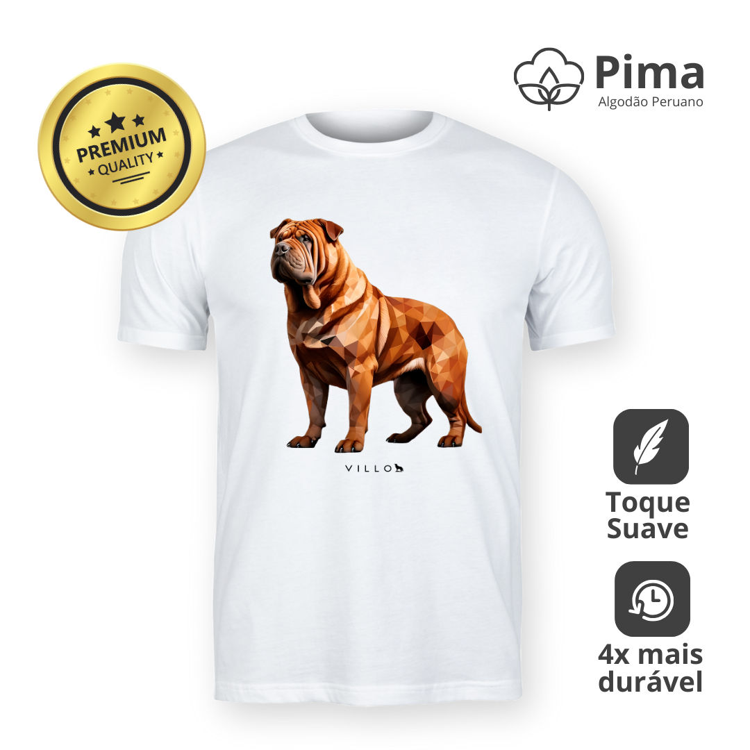 Nome do produto: Camiseta Pima Premium Shar-pei 
