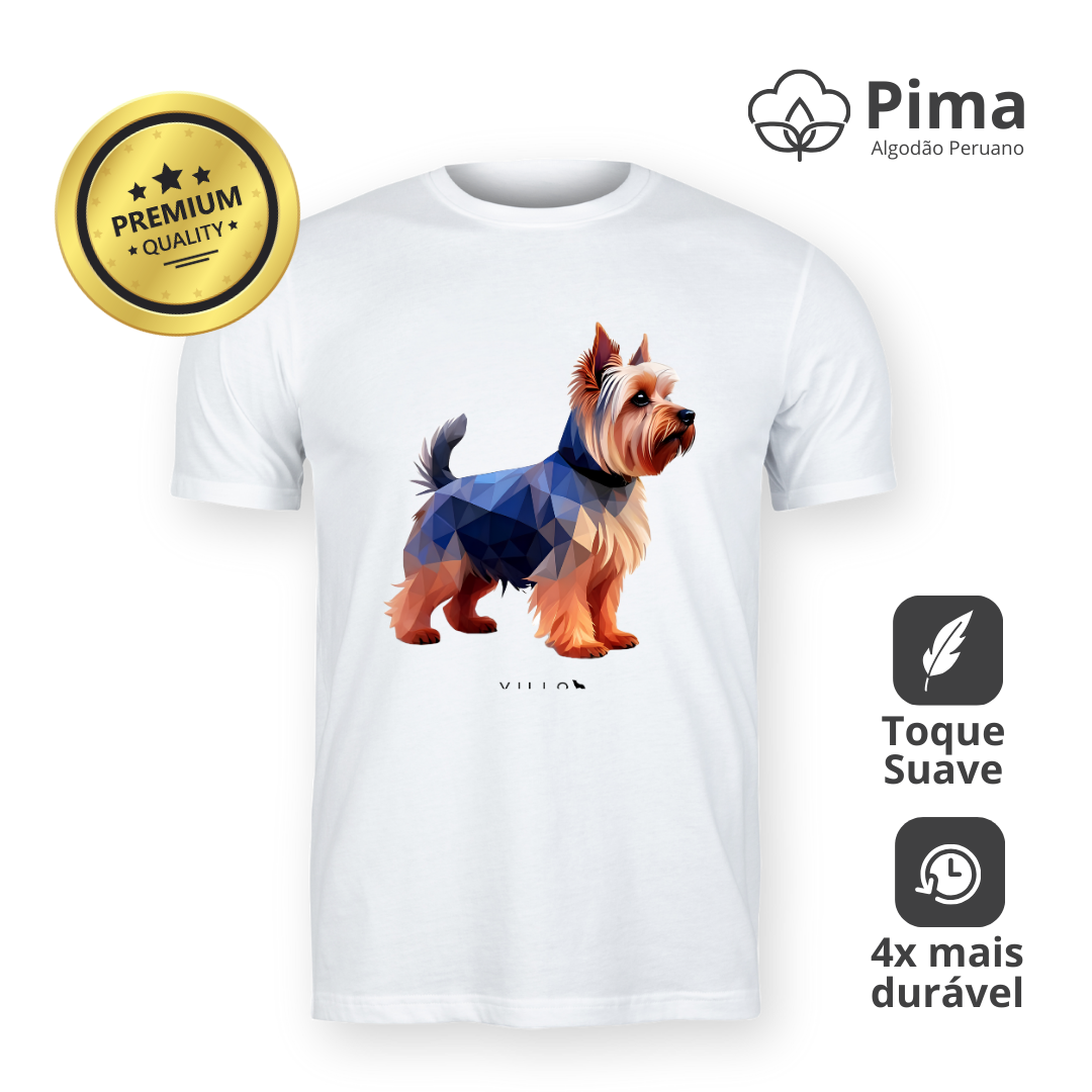 Nome do produto: Camiseta Pima Premium Yorkshire Terrier