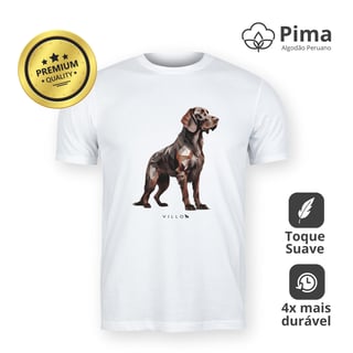 Nome do produto Camiseta Pima Premium Braco Alemão de pelo longo