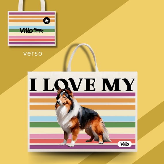 Eco Bag Pastor Shetland Pug