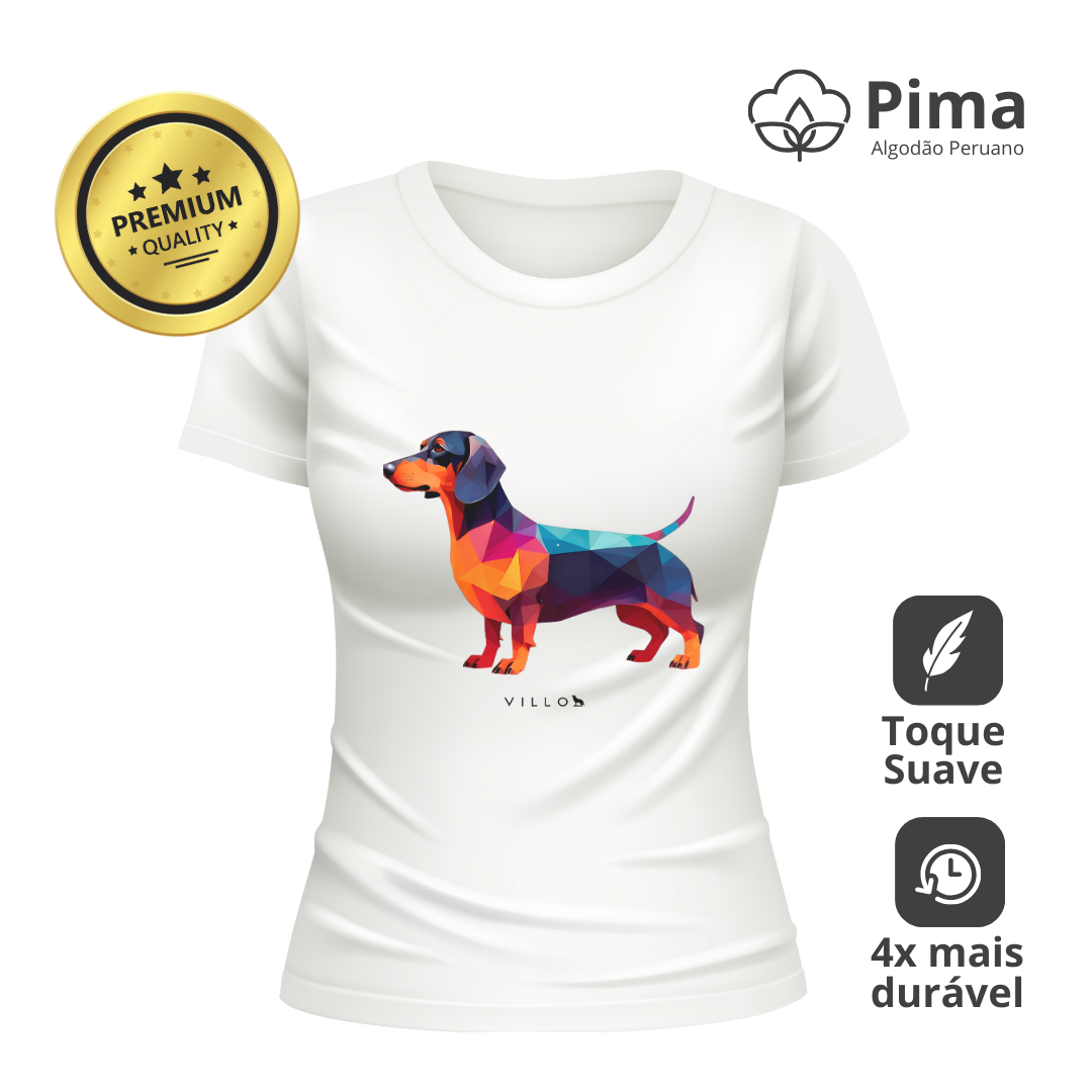 Nome do produto: Camiseta Baby Long Pima Premium Dachshund