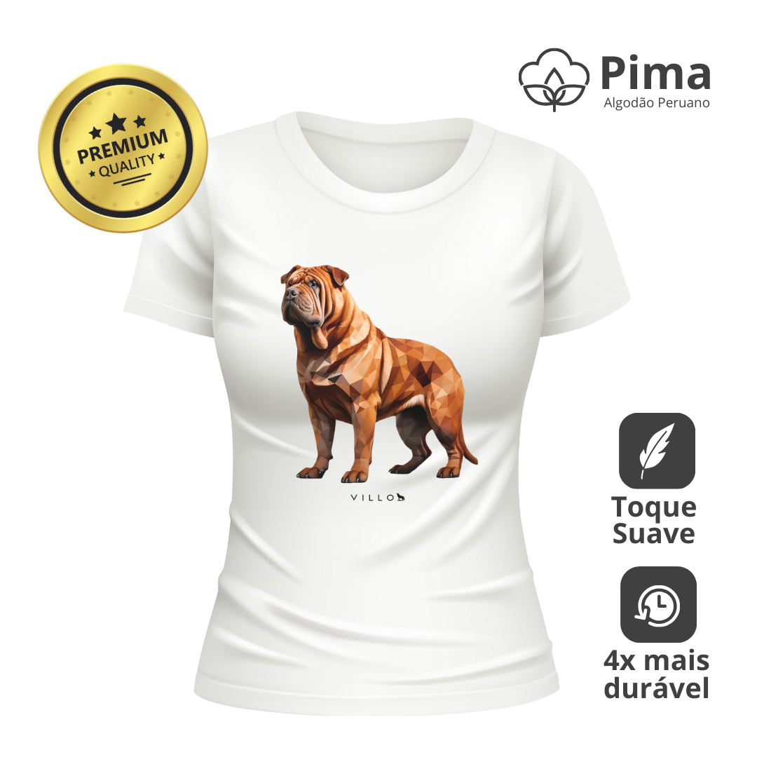 Nome do produto: Camiseta Baby Long Pima Premium Shar-pei