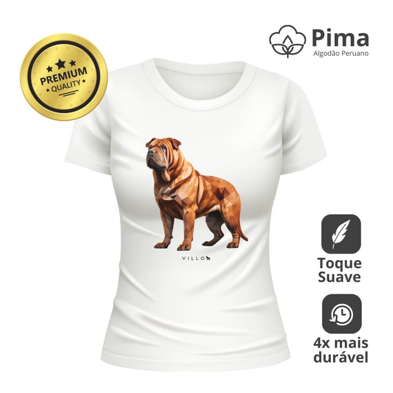 Camiseta Baby Long Pima Premium Shar-pei