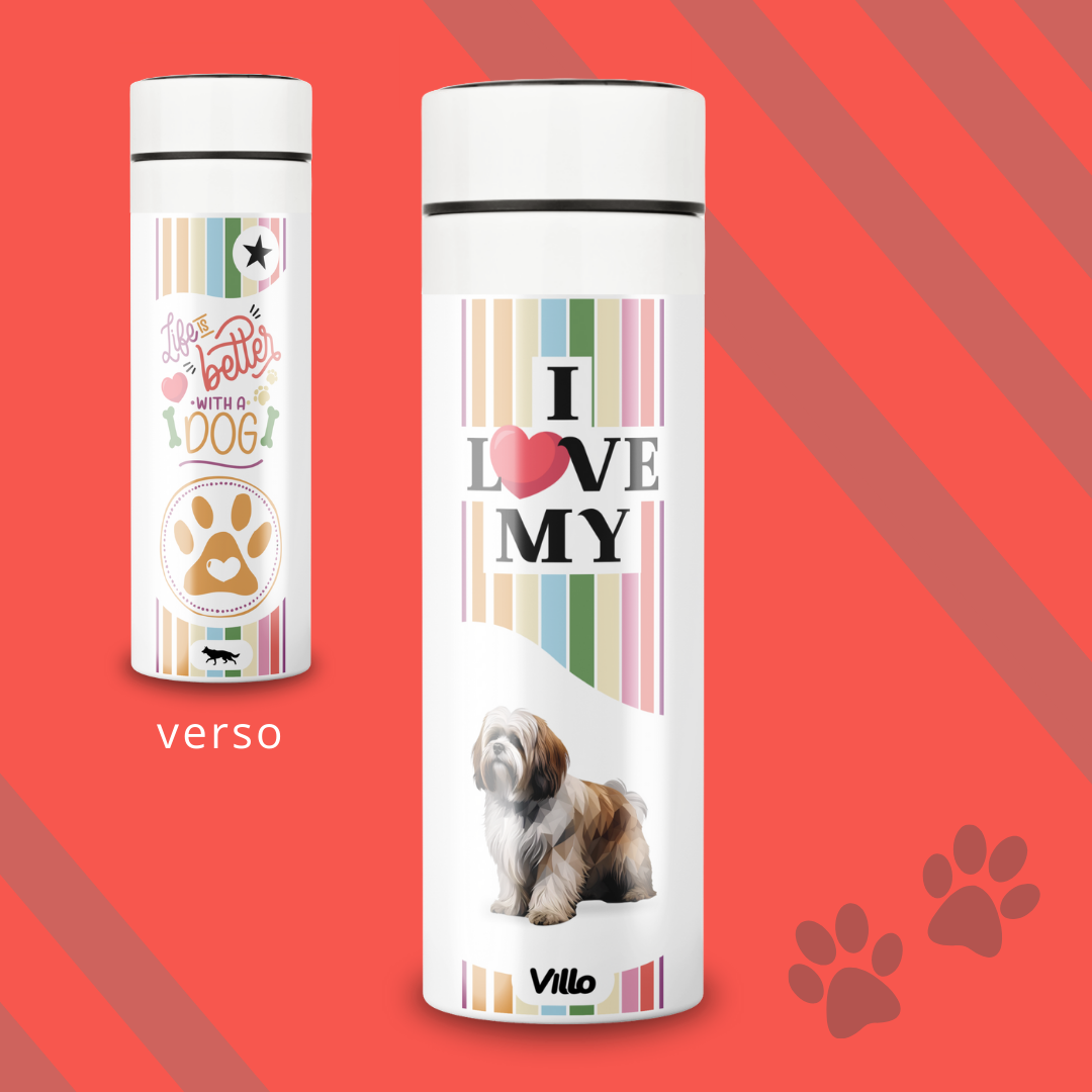 Nome do produto: Garrafa Térmica Lhasa Apso