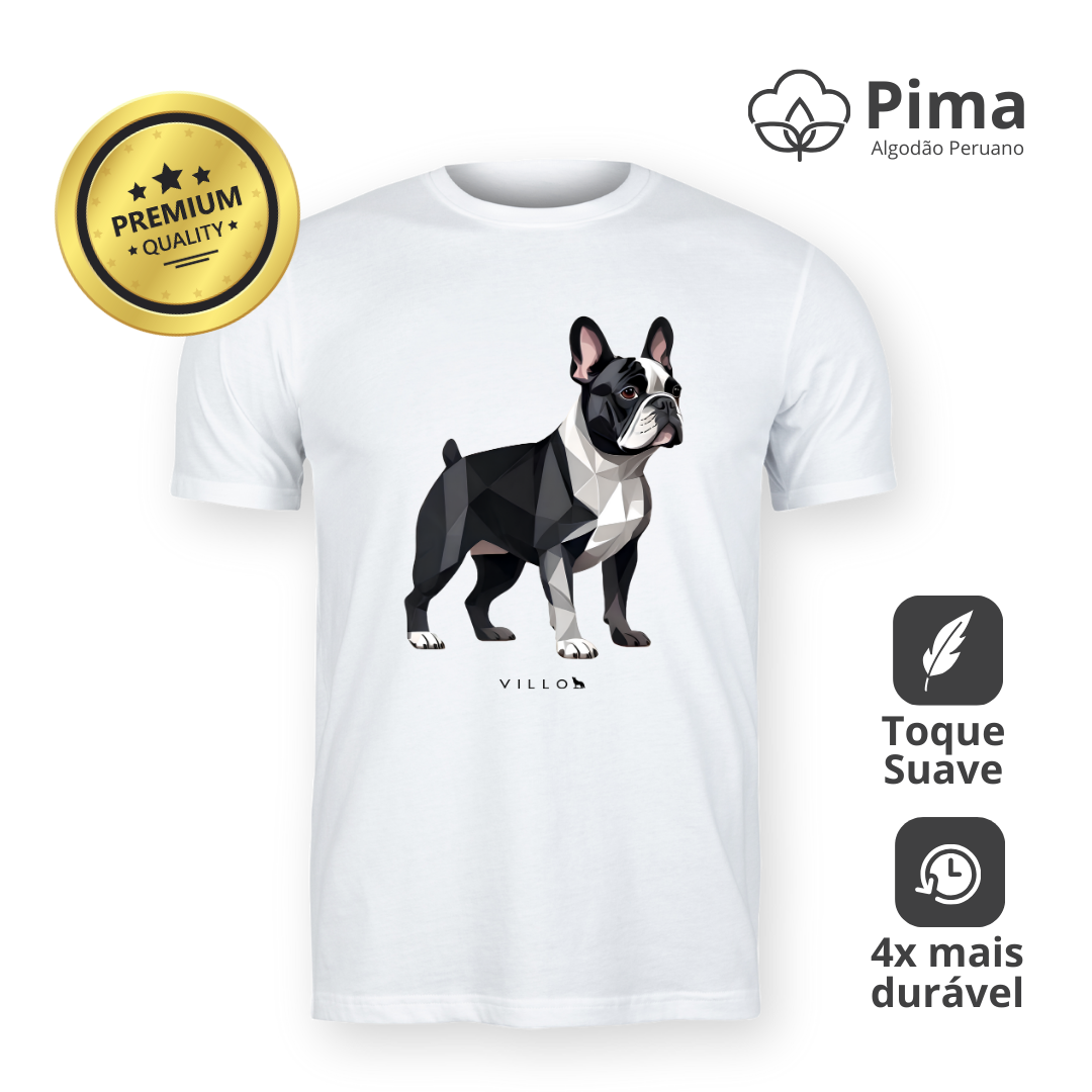 Nome do produto: Camiseta Pima Premium Bulldog Frânces