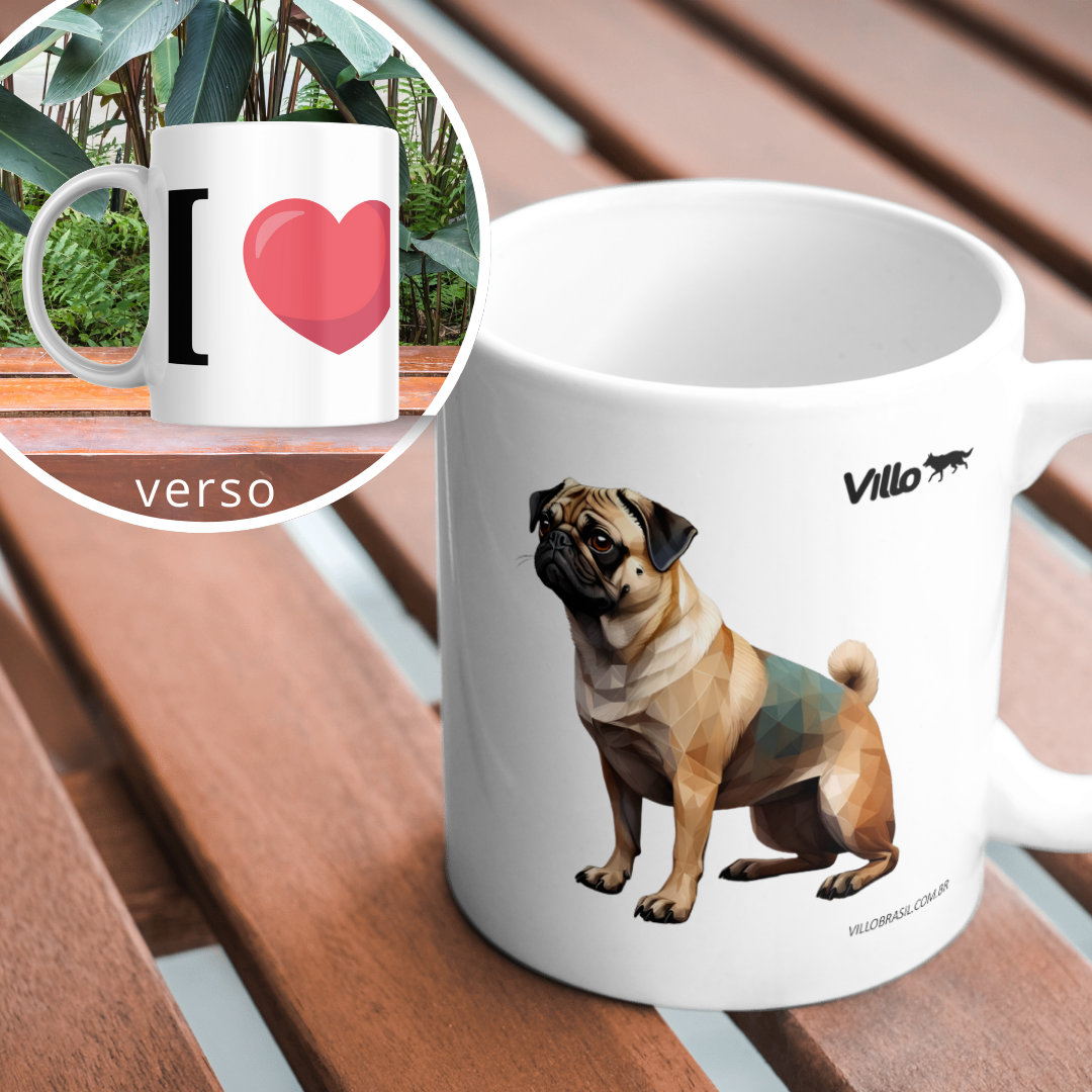 Nome do produto: Caneca Pug