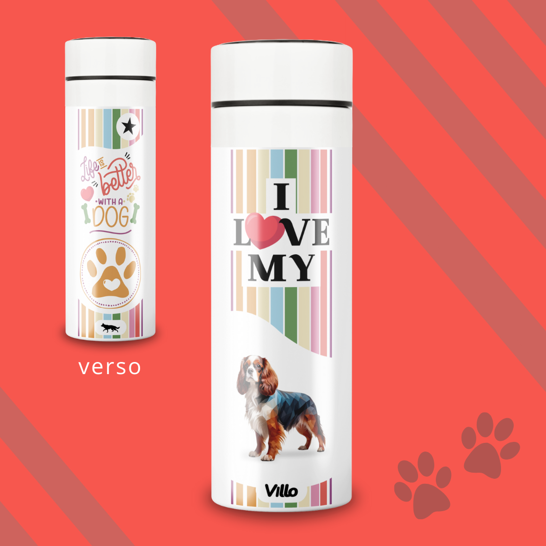 Nome do produto: Garrafa Térmica Cavalier King Charles