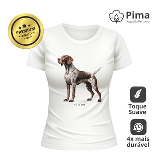 Nome do produto Camiseta Baby Long Pima Premium Braco Alemão de pelo curto