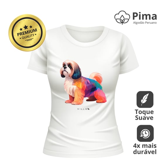 Camiseta Baby Long Pima Premium Shih Tzu
