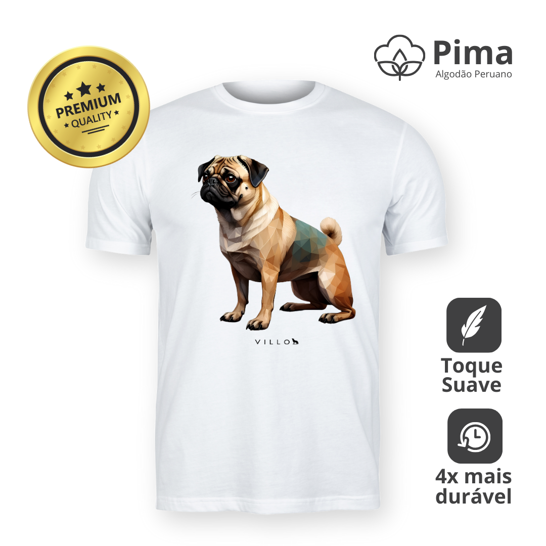 Nome do produto: Camiseta Pima Premium Pug 