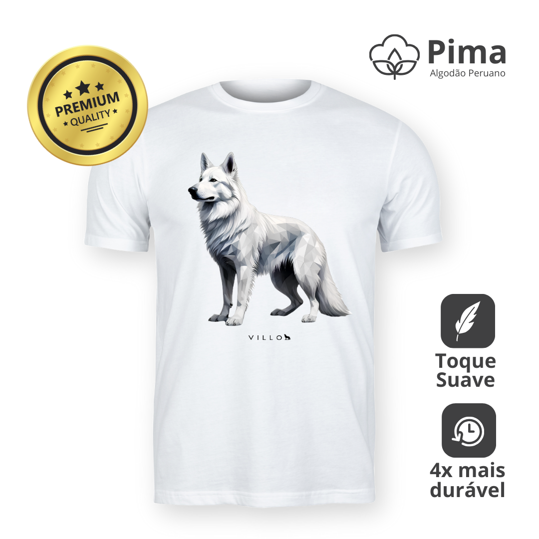 Nome do produto: Camiseta Pima Premium Pastor Suiço