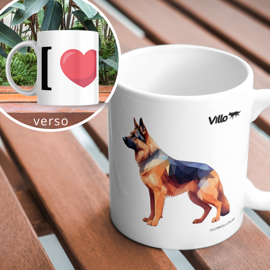 Nome do produto: Caneca Pastor Alemão