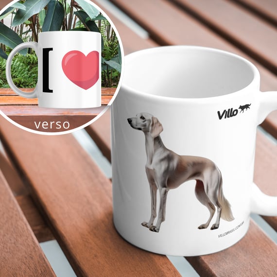 Caneca Saluki pelo curto