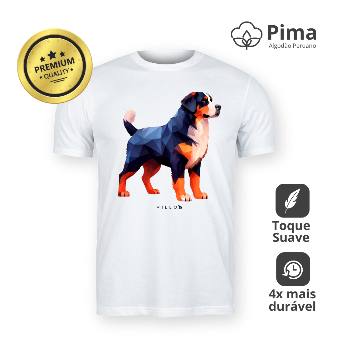 Nome do produto: Camiseta Pima Premium Bernese (Boiadeiro de Berna)