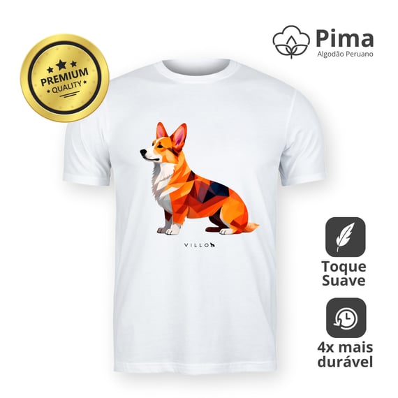 Camiseta Pima Premium Corgi Pembroke