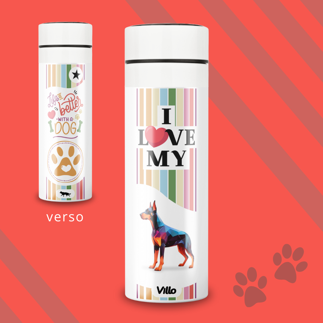 Nome do produto: Garrafa Térmica Dobermann 