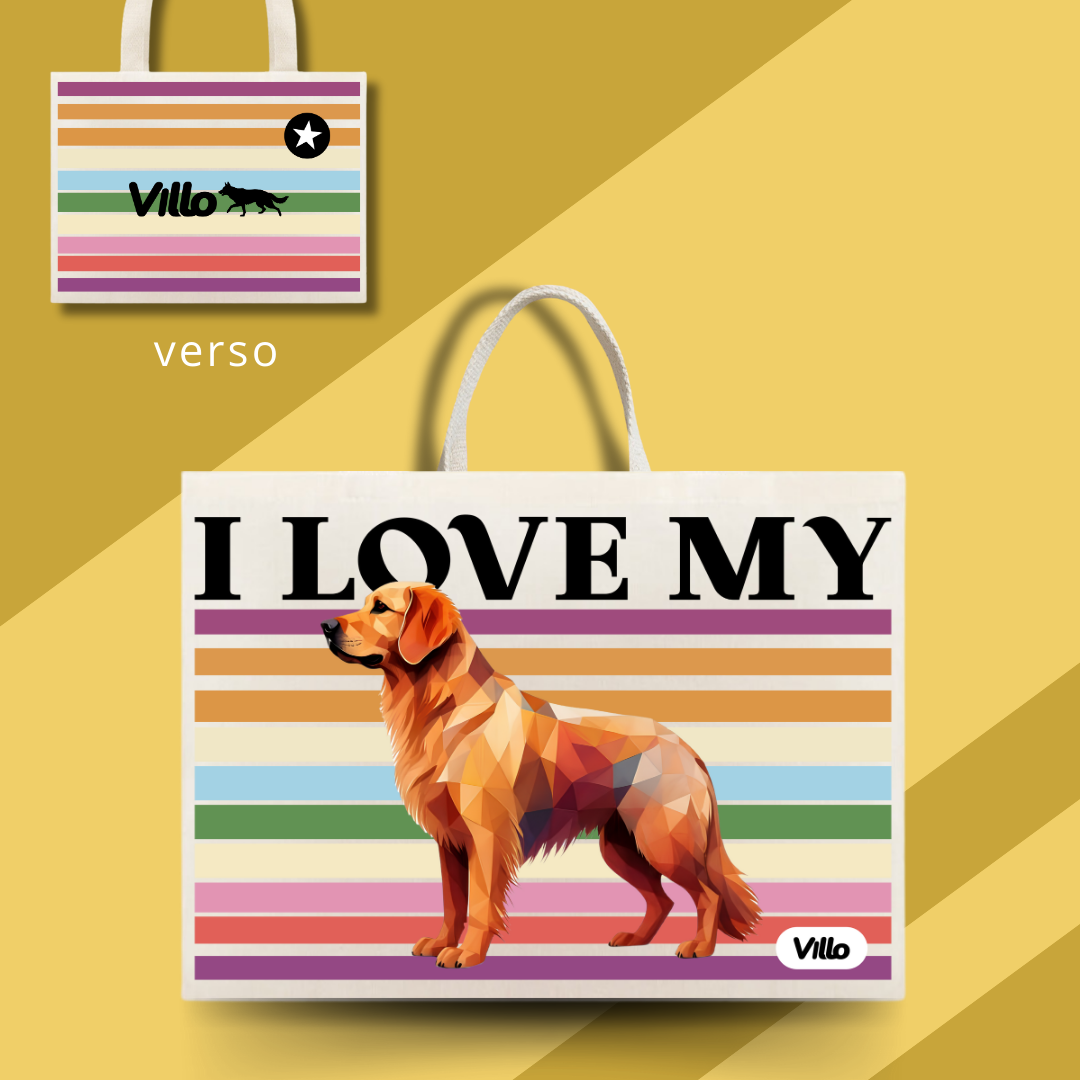 Nome do produto: Eco Bag Golden Retriever
