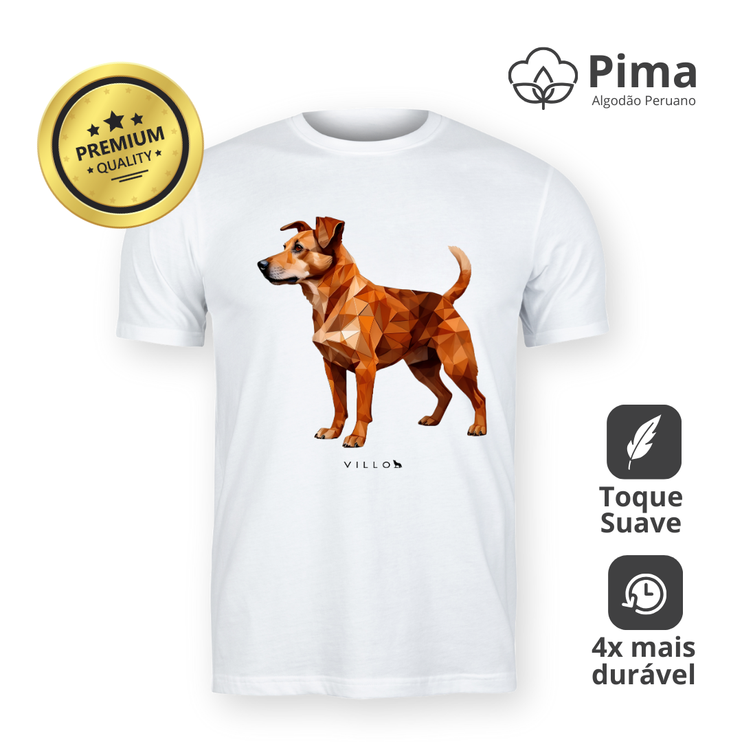 Nome do produto: Camiseta Pima Premium Caramelo (sem raça)