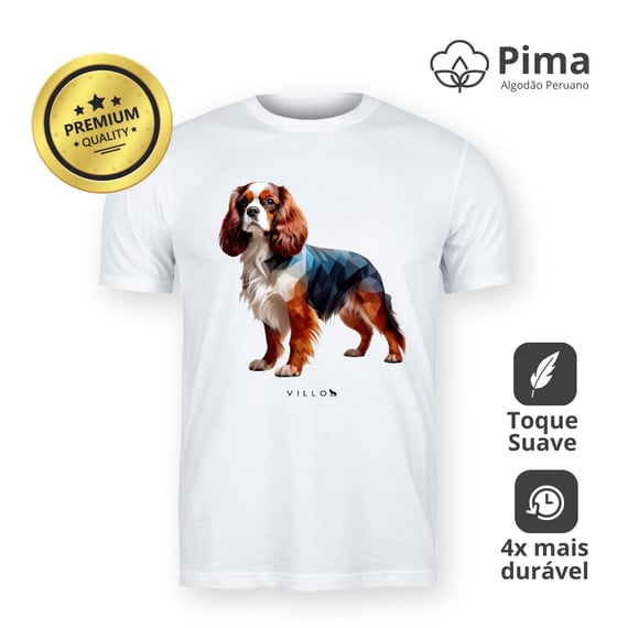 Camiseta Pima Premium Cavalier King Charles Spaniel