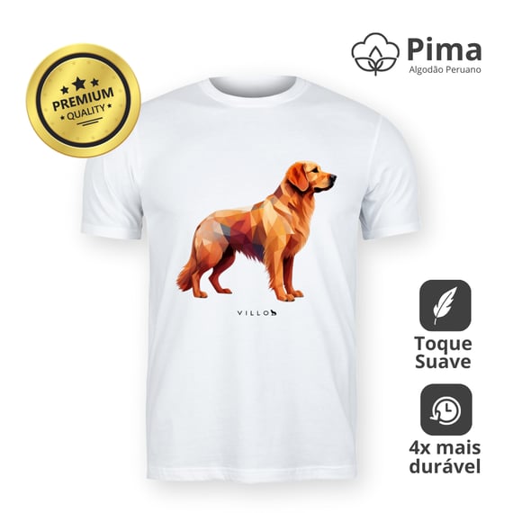 Camiseta Pima Premium Golden Retriever